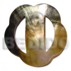 Scallop blacklip buckle 70mm Sarong Shell Buckle