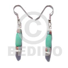 Dangling pastel green buri seed Seed Earrings