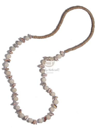 hand made 4-5mm coco pokalet natural Seeds Necklace