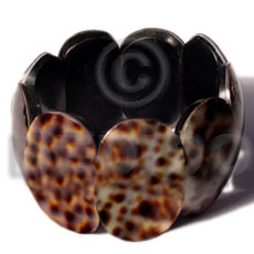 Oval 35mmx20mm cowrie shell elastic Shell Bangles