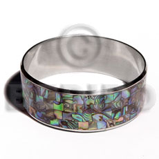 Laminated inlaid mosaic paua in Shell Bangles