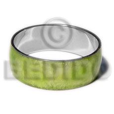 Laminated neon green capiz Shell Bangles