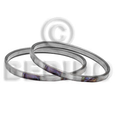 Laminated hammershell paua abalone alt. Shell Bangles