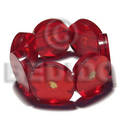 30mm round red clear resin Shell Bangles