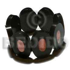 hand made 35mmx25mm oval black resin Shell Bangles