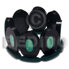 35mmx25mm oval black resin Shell Bangles