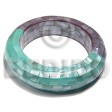 hand made Chunky bangle combination of violet Shell Bangles