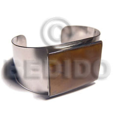 Haute hippie 38mmx23mm metal cuff Shell Bangles