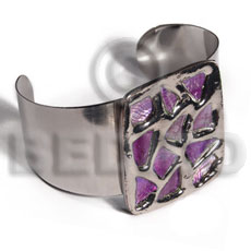 Haute hippie 38mmx28mm metal cuff Shell Bangles