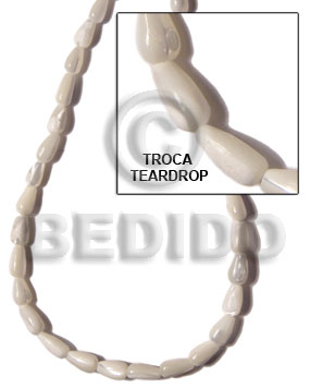 hand made Troca teardrop Shell Beads