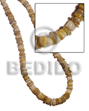 sq. cut gold lip - Shell Beads