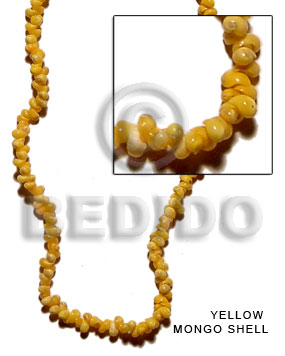 hand made Yellow mongo shell Shell Beads