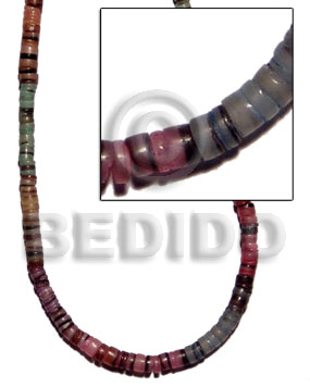 Rainbow hammershell heishe Shell Beads