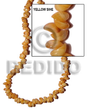 hand made Yellow sihe shell Shell Beads