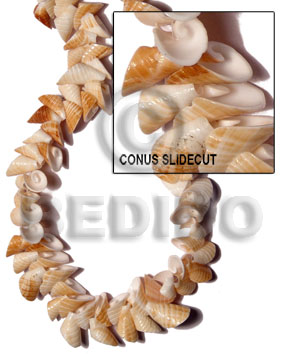 hand made Conus slidecut Shell Beads