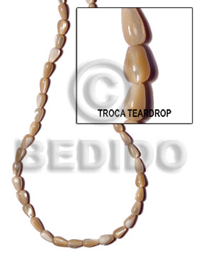 Troca natural nude teardrop Shell Beads