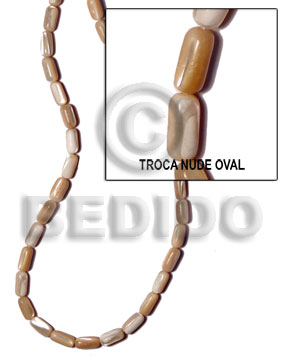 hand made Troca natural nude oval 6mmx12mm Shell Beads