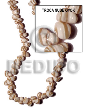 hand made Troca natural nude oyok nuggets Shell Beads