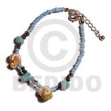 Everlasting luhuanus 2-3mm blue Shell Bracelets