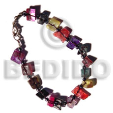 Floating multicolored hammershell Shell Bracelets