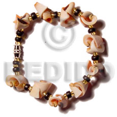 Red everlasting luhuanus glass Shell Bracelets