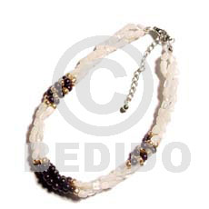 Twisted troca rice bead Shell Bracelets