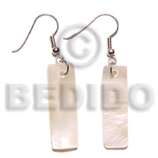 Dangling 30x10mm hammershelll bar earrings Shell Earrings