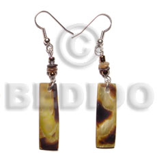 duplicate 5030er dangling 30x10mm brownlip Shell Earrings