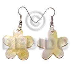 Dangling 30mm mop flower earrings Shell Earrings