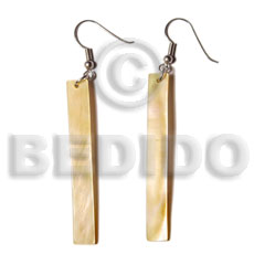 Dangling 50x7mm mop bar Shell Earrings