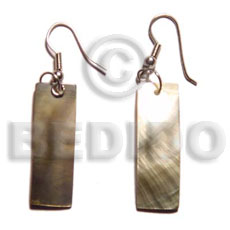 dangling black lip bar 35mmx10mm - Shell Earrings