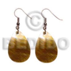 dangling teardrop brownlip  20mmx30mm - Shell Earrings