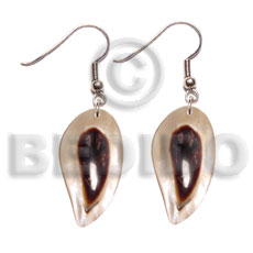 hand made 40mm leaf hammershell skin Shell Earrings