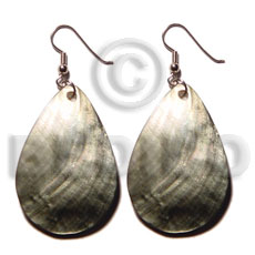 45mm teardrop blacklip Shell Earrings