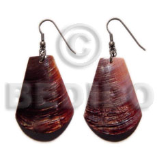 dangling brown shell 35mm - Shell Earrings