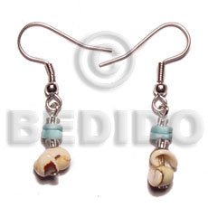 Dangling luhuanus popcorn white Shell Earrings