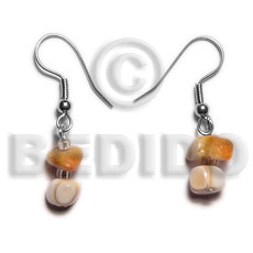 hand made Dangling corals luhuanus mosaci Shell Earrings