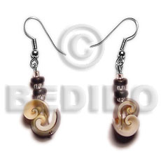 hand made Dangling everlastingluhuanus 4-5mm coco Shell Earrings