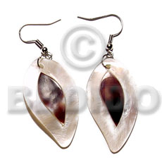 Dangling 38mmx28mm teardrop hammershell Shell Earrings