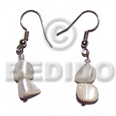 Dangling troca nuggets Shell Earrings