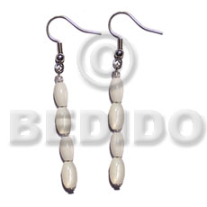 Dangling troca oval Shell Earrings