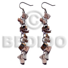 hand made Dangling green everlasting luhuanus chips Shell Earrings