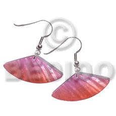 Dangling pie cut kabibe Shell Earrings