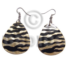 Dangling "40mmx34mm" teardrop mop Shell Earrings