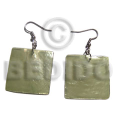 Dangling 30mm square olive green