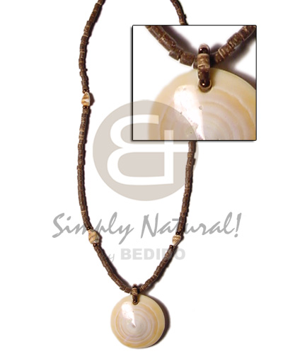 2-3mm coco heishe brown nassa alt. Shell Necklace