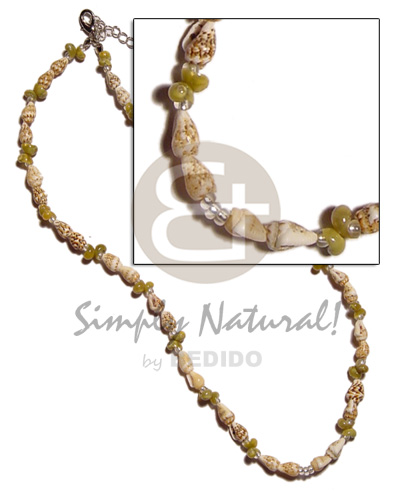 Nassa tiger green mongo Shell Necklace