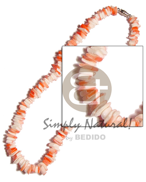 white rose splashing - Shell Necklace