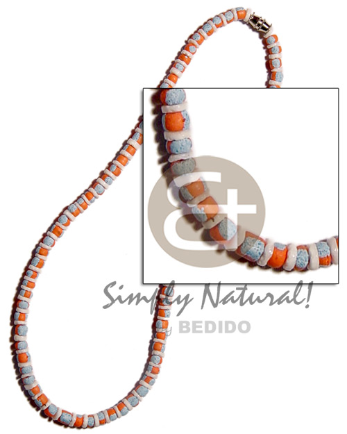 4-5mm coco splashing  white clam alt. - Shell Necklace