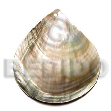 Pear shaped blacklip 50mm Shell Pendant
